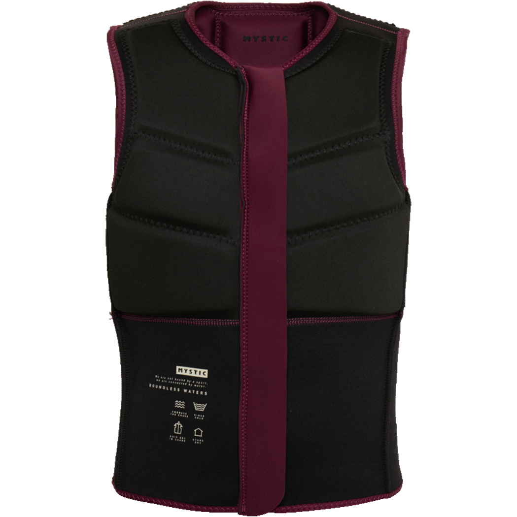2026 Mystic Da Uomo Star Front Zip Impact Vest 35005.230231 - Oxblood Red
